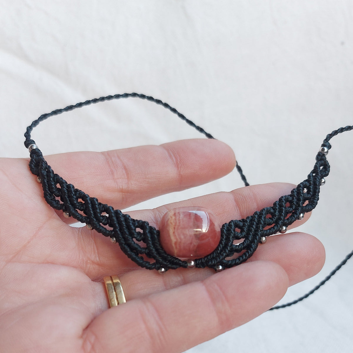 Collar con Rodocrosita
