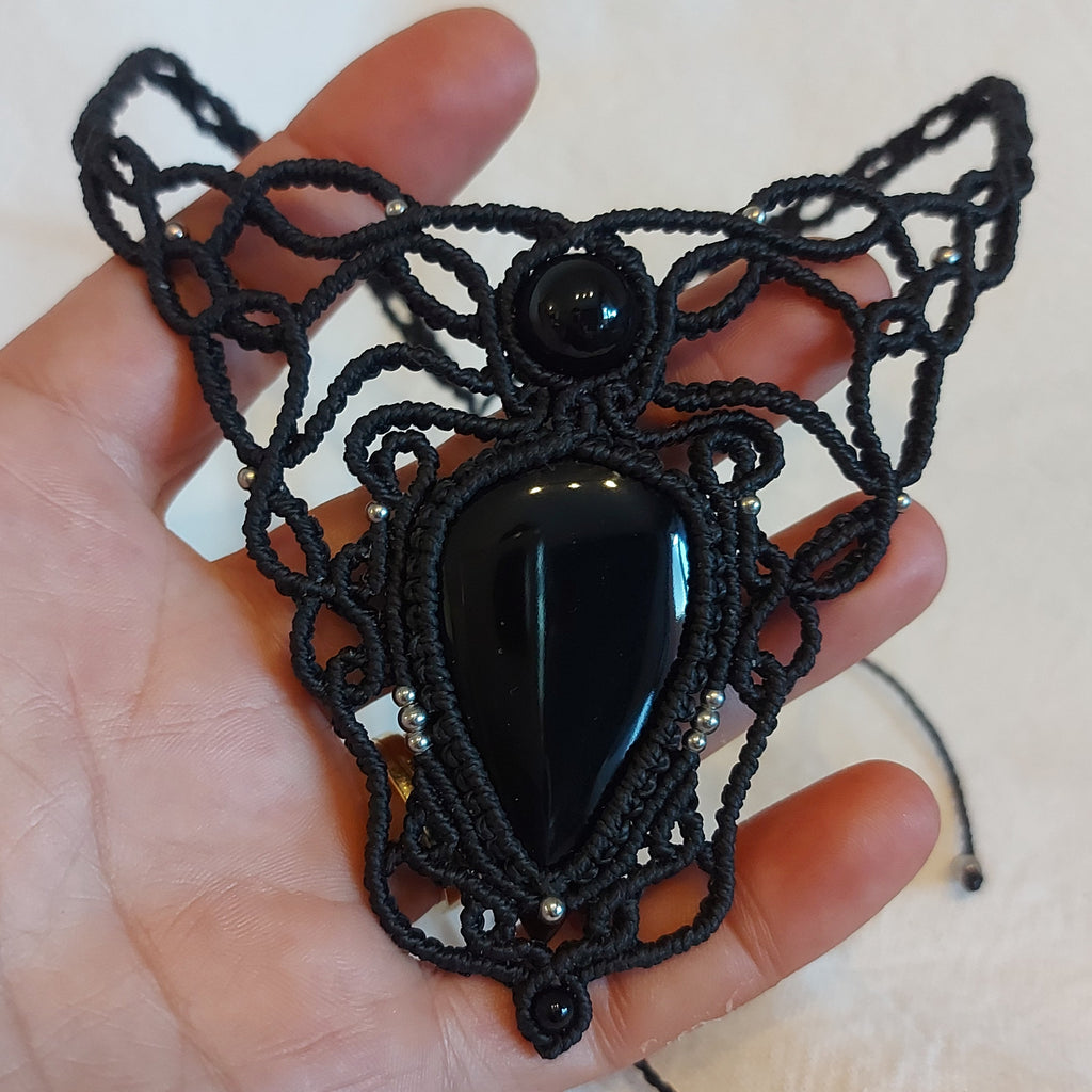 Gargantilla Dalia negra con Ónix