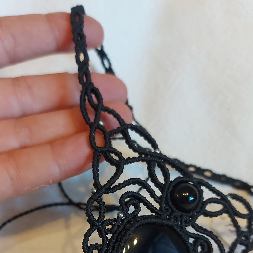 Gargantilla Dalia negra con Ónix