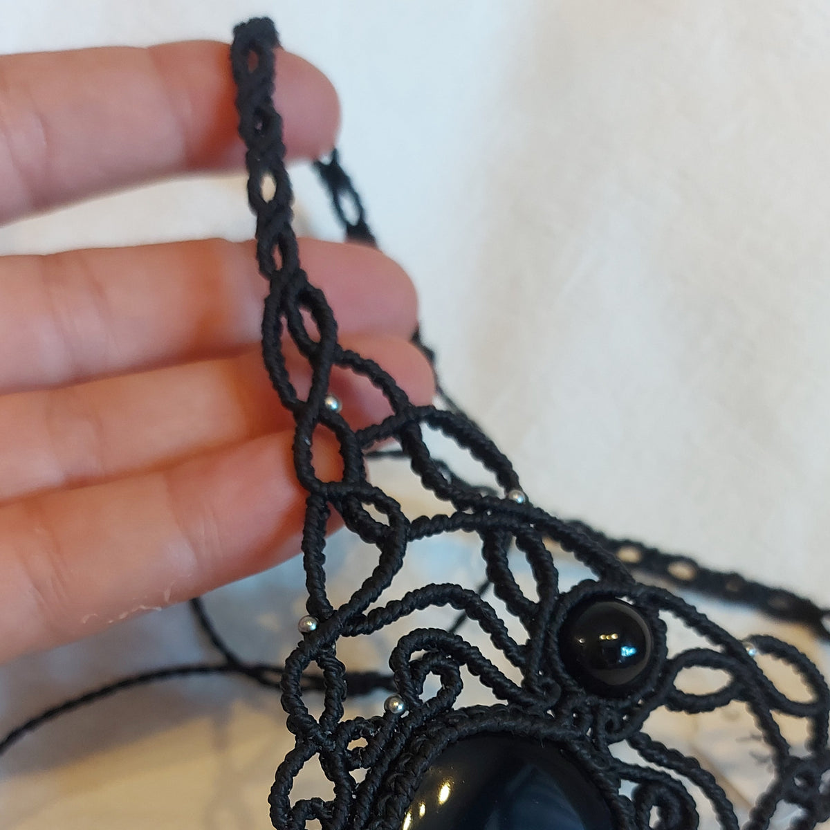 Gargantilla Dalia negra con Ónix