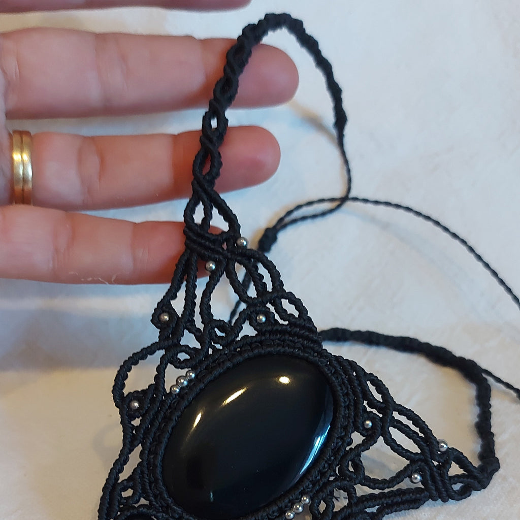 Gargantilla Black Velvet con Onix