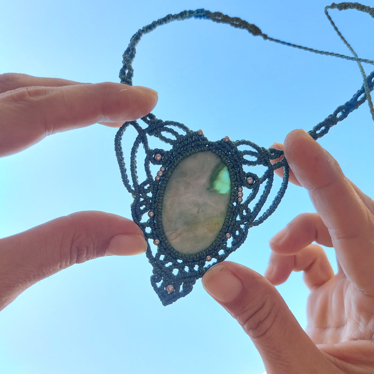 Gargantilla Nahele con Jade Verde