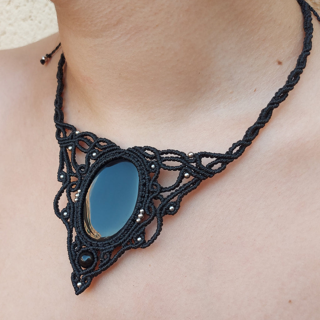 Gargantilla Black Velvet con Onix