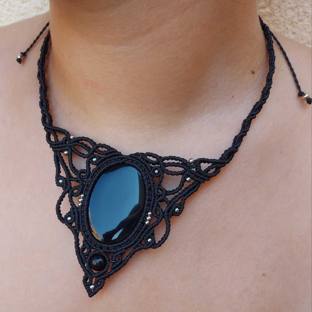 Gargantilla Black Velvet con Onix