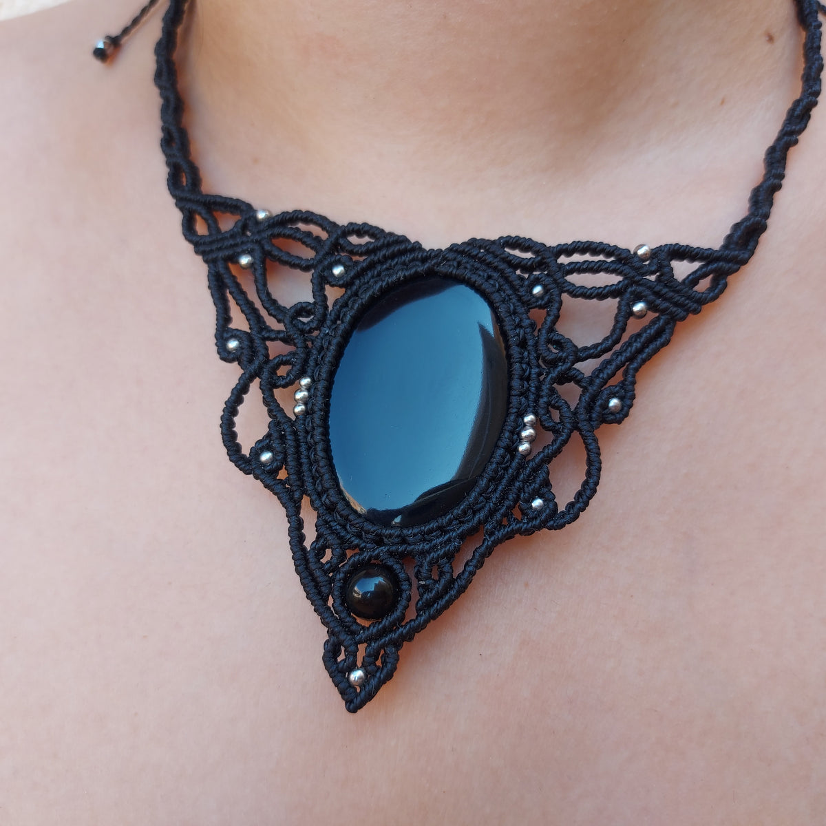 Gargantilla Black Velvet con Onix