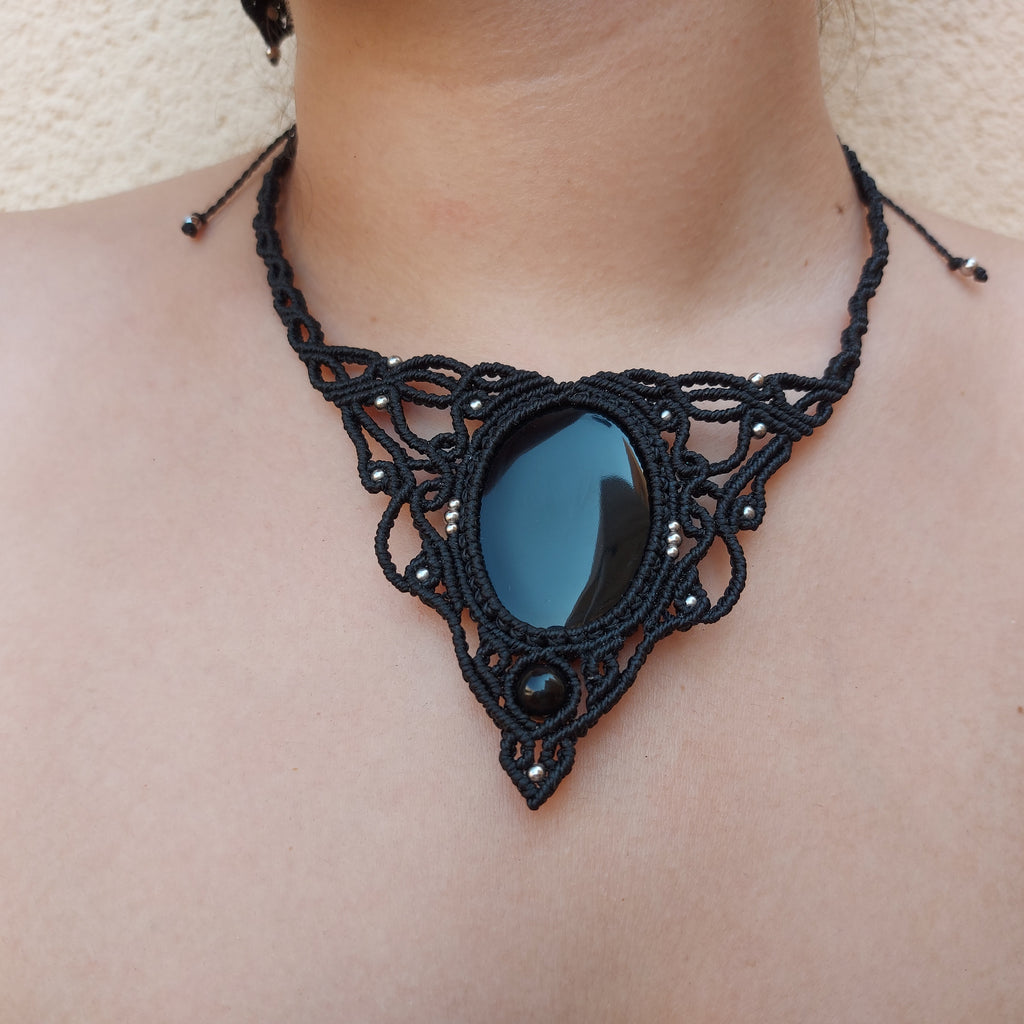 Gargantilla Black Velvet con Onix