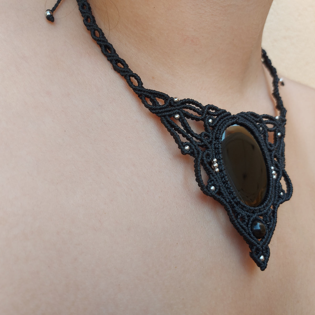 Gargantilla Black Velvet con Onix
