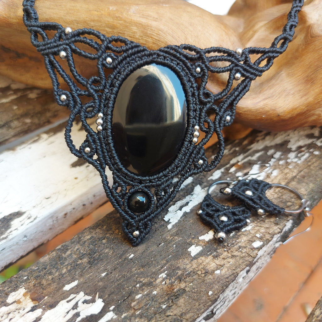 Gargantilla Black Velvet con Onix