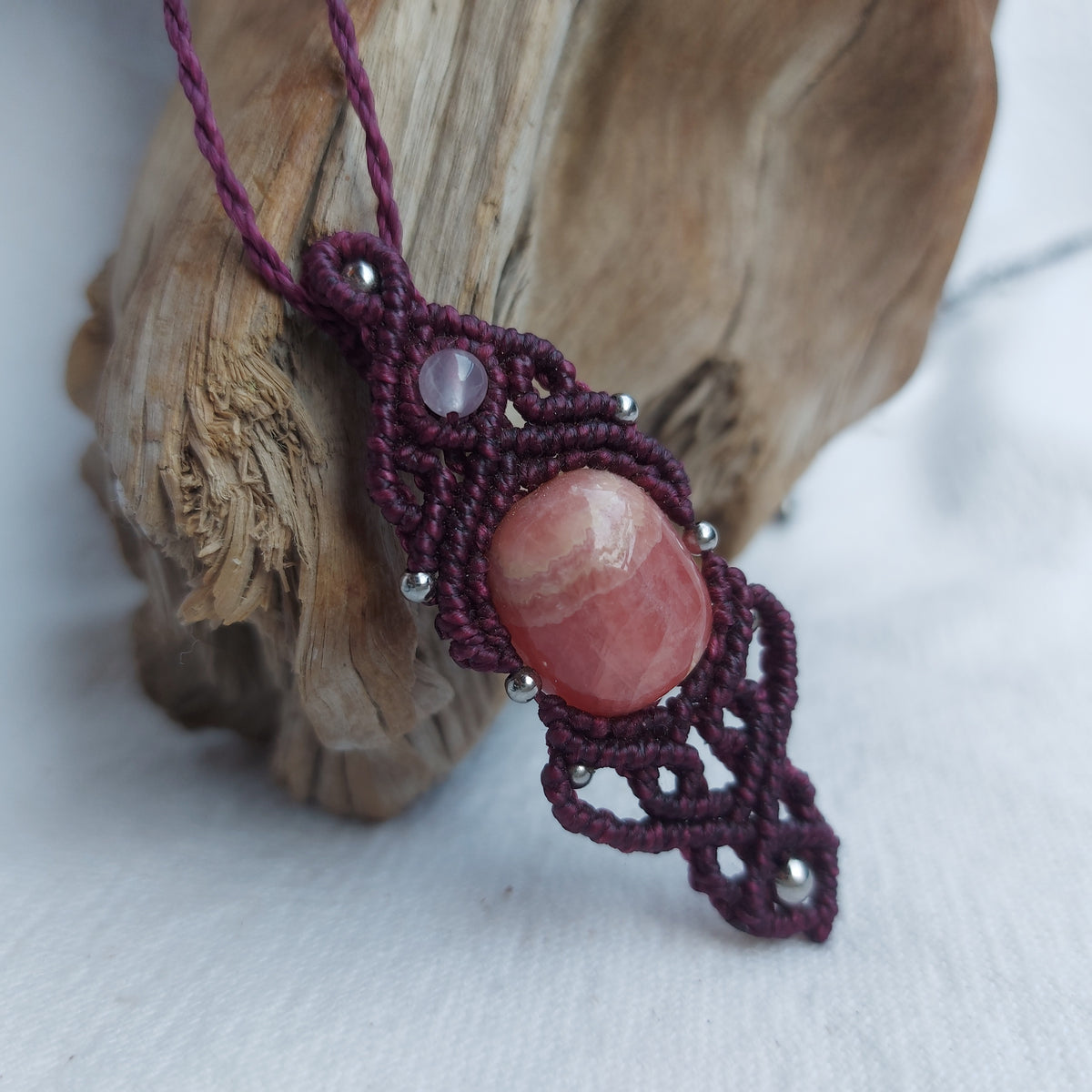 Collar con Rodocrosita
