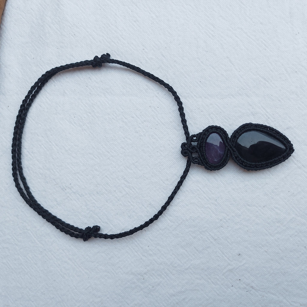 Colgante con Amatista y Ónix