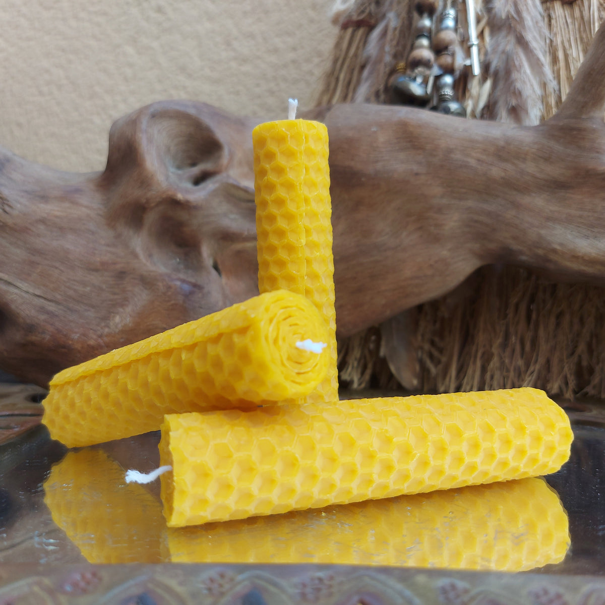 Pack 3 velas de cera de abeja