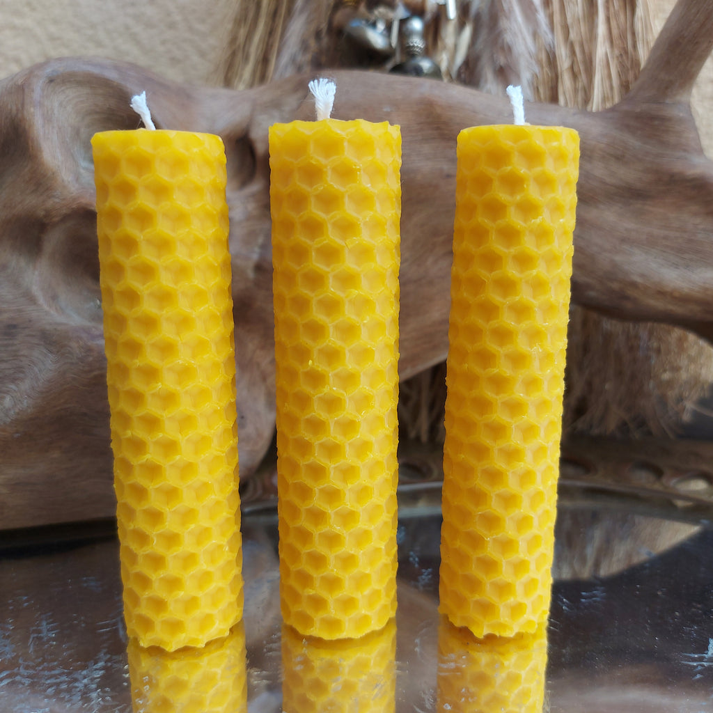 Pack 3 velas de cera de abeja
