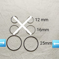 Bases redondas plateadas 25mm